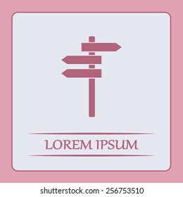 Vector icon Direction road signs 