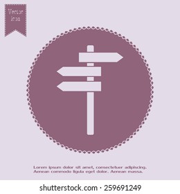 Vector icon Direction road signs 