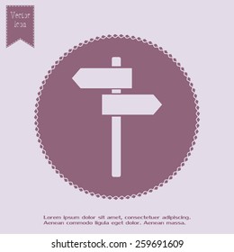 Vector icon Direction road signs 