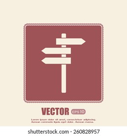 Vector icon Direction road signs 
