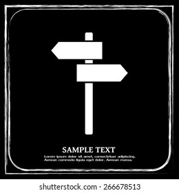 Vector icon Direction road signs 