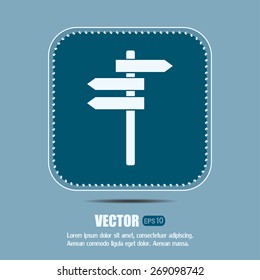 Vector icon Direction road signs 