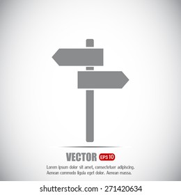 Vector icon Direction road signs 