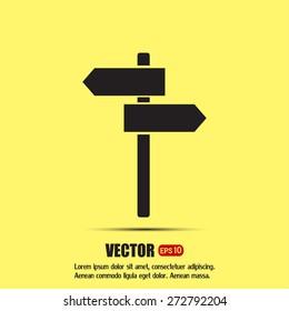 Vector icon Direction road signs 