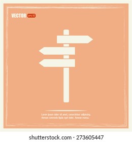 Vector icon Direction road signs 