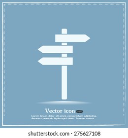 Vector icon Direction road signs 