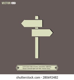 Vector icon Direction road signs 