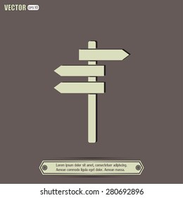 Vector icon Direction road signs 