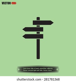 Vector icon Direction road signs 