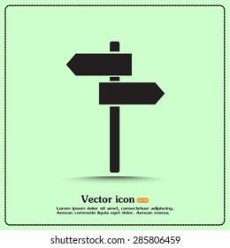 Vector icon Direction road signs 