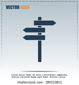 Vector icon Direction road signs 