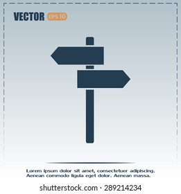 Vector icon Direction road signs 