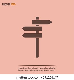 Vector icon Direction road signs 