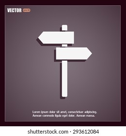 Vector icon Direction road signs 