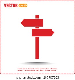 Vector icon Direction road signs 