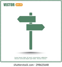 Vector icon Direction road signs 