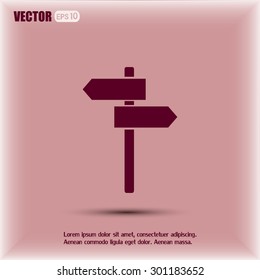 Vector icon Direction road signs 