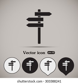 Vector icon Direction road signs 