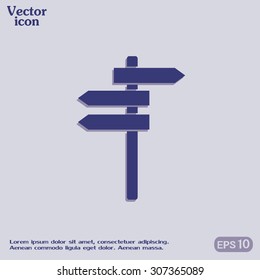 Vector icon Direction road signs 