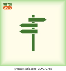 Vector icon Direction road signs 