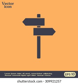 Vector icon Direction road signs 
