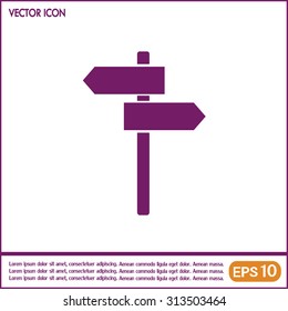 Vector icon Direction road signs 
