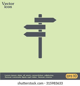 Vector icon Direction road signs 