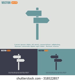 Vector icon Direction road signs 