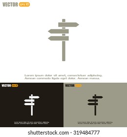 Vector icon Direction road signs 