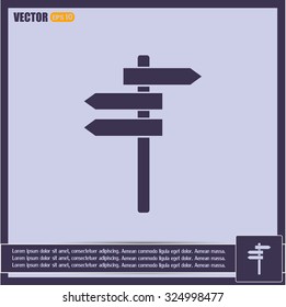 Vector icon Direction road signs 