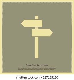 Vector icon Direction road signs 