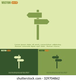 Vector icon Direction road signs 