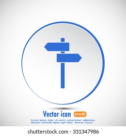 Vector icon Direction road signs 