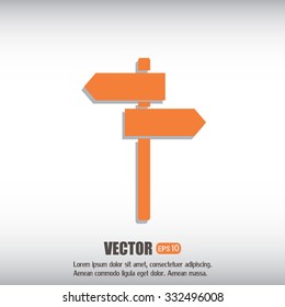 Vector icon Direction road signs 