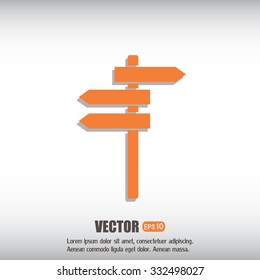 Vector icon Direction road signs 