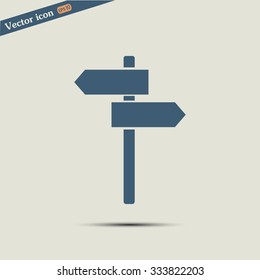 Vector icon Direction road signs 