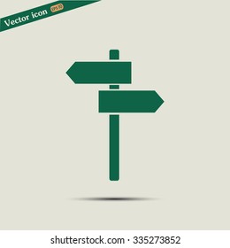 Vector icon Direction road signs 