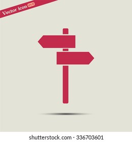 Vector icon Direction road signs 