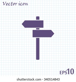 Vector icon Direction road signs 