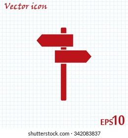 Vector icon Direction road signs 