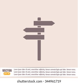 Vector icon Direction road signs 