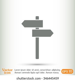 Vector icon Direction road signs 