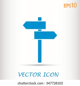 Vector icon Direction road signs 