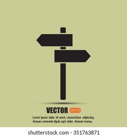 Vector icon Direction road signs 