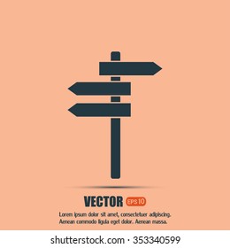 Vector icon Direction road signs 