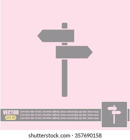 Vector icon Direction road signs 