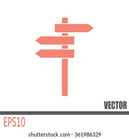 Vector icon Direction road signs 
