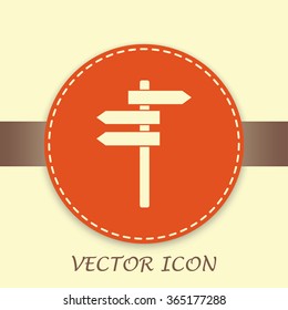 Vector icon Direction road signs 
