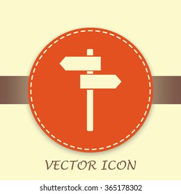 Vector icon Direction road signs 