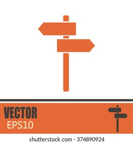 Vector Icon Direction Road Signs 